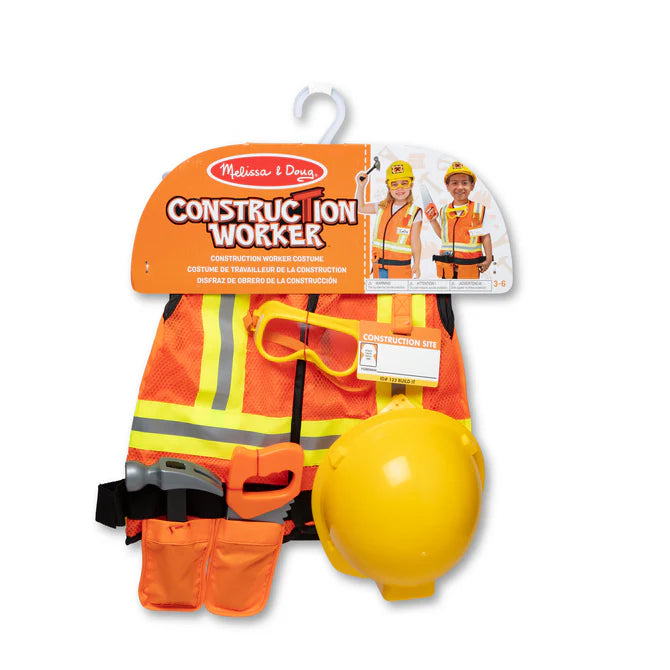 Melissa & Doug - Construction Worker Role Play Costume Set
