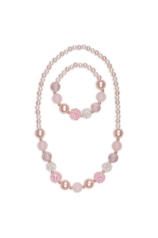Great Pretenders - Pearly Pink Necklace & Bracelet Set