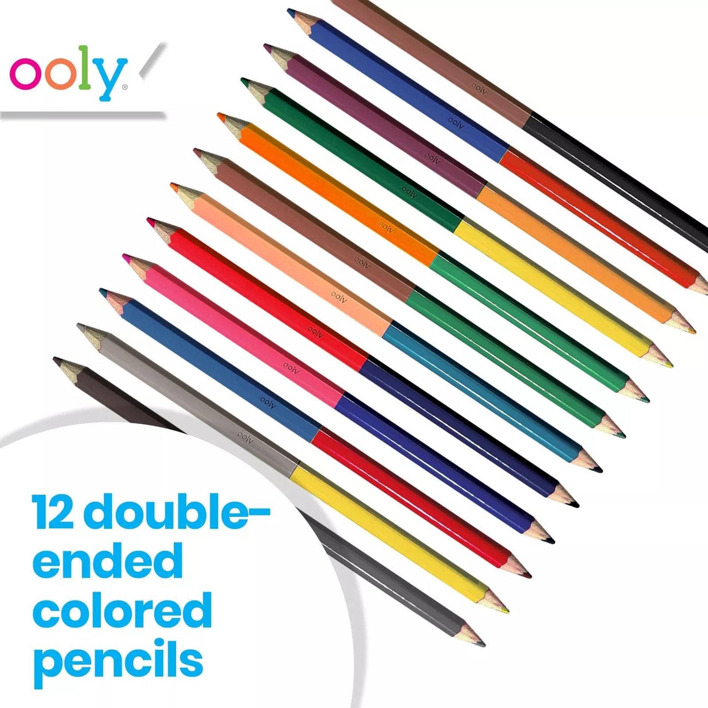 OOLY - 2 Of A Kind Double-Ended Colored Pencils