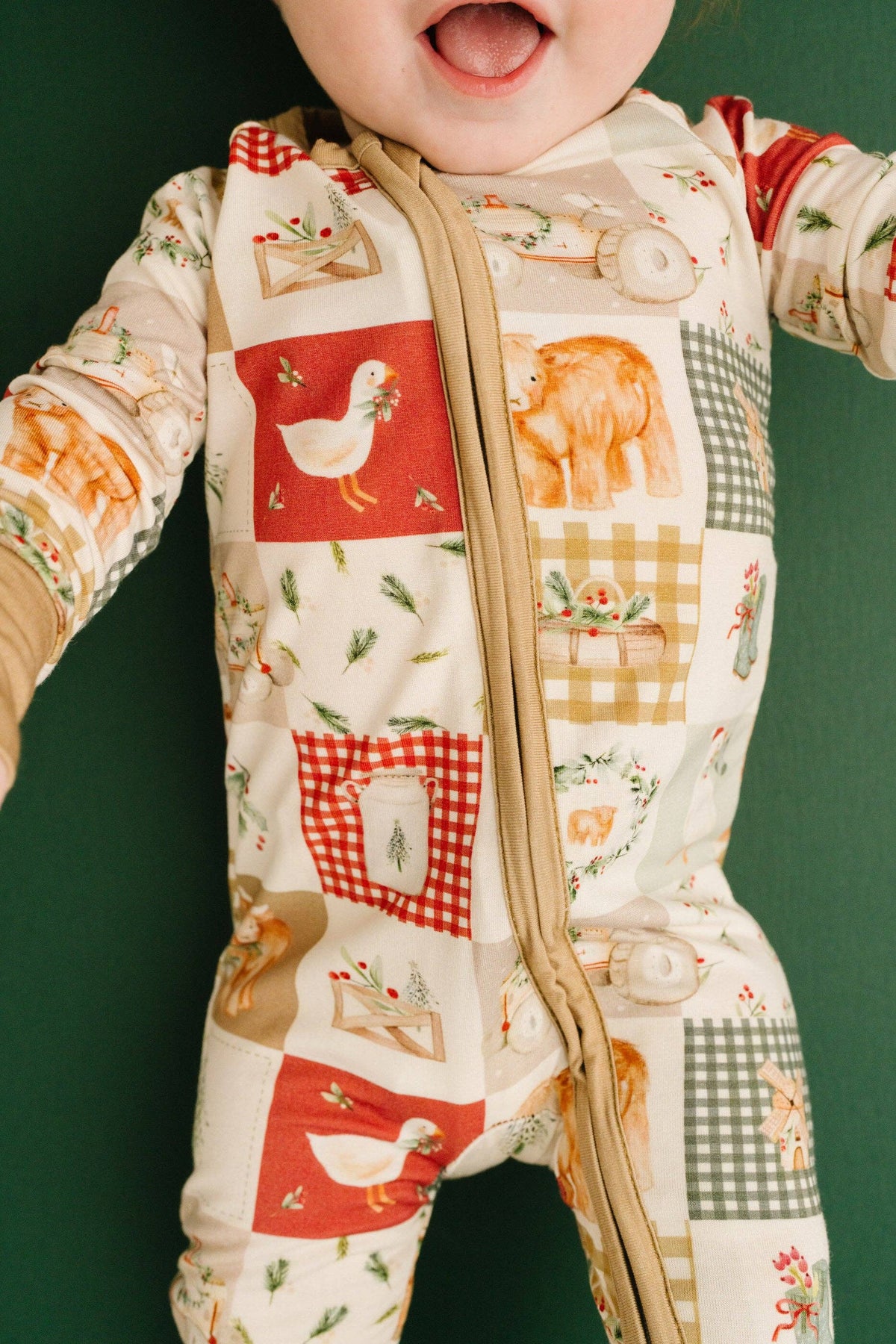 Little One Shop - Country Christmas Bamboo Sleeper PJ