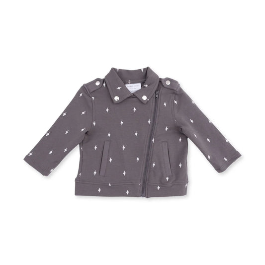 Angel Dear - Lightning Bolt French Terry Motorcycle Jacket