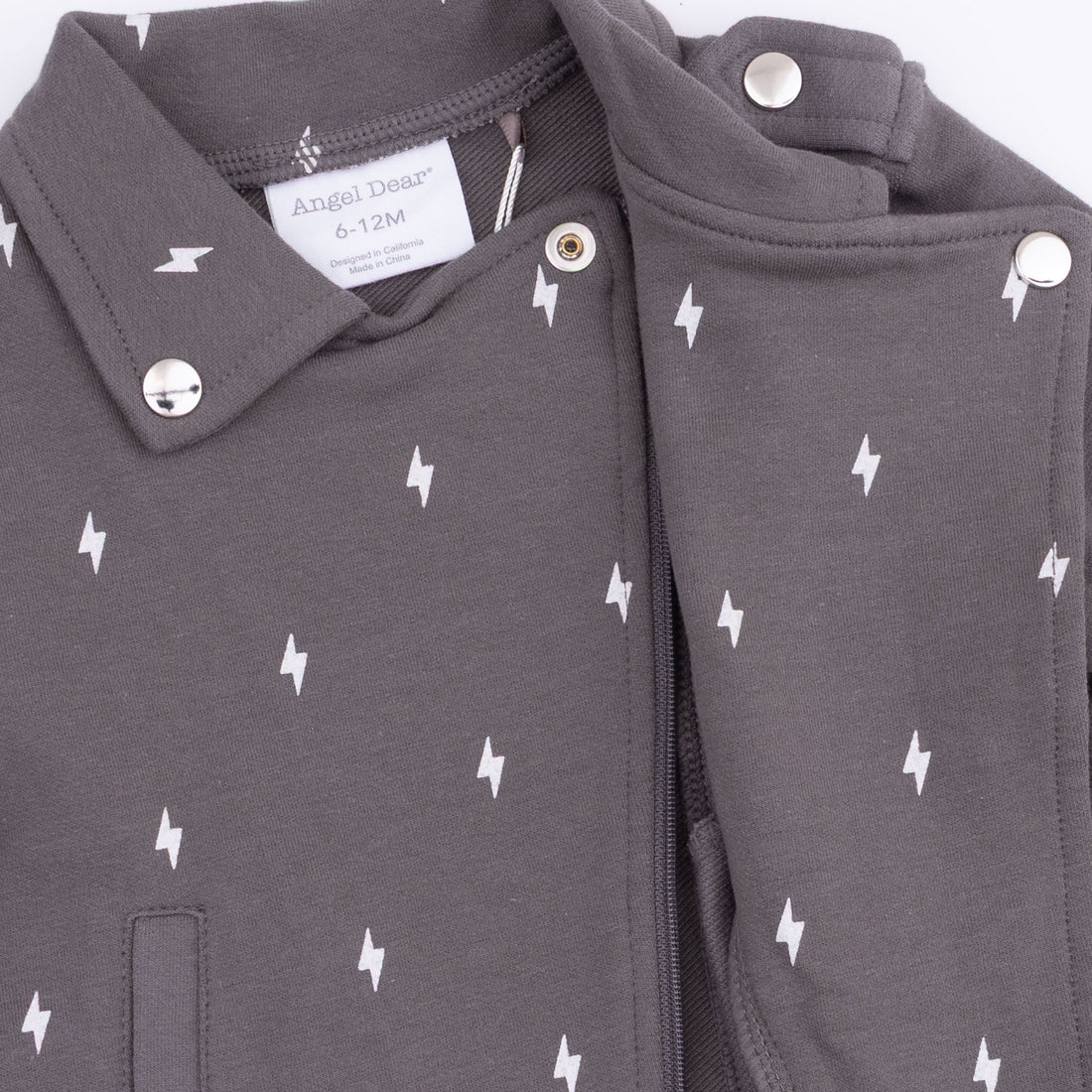 Angel Dear - Lightning Bolt French Terry Motorcycle Jacket