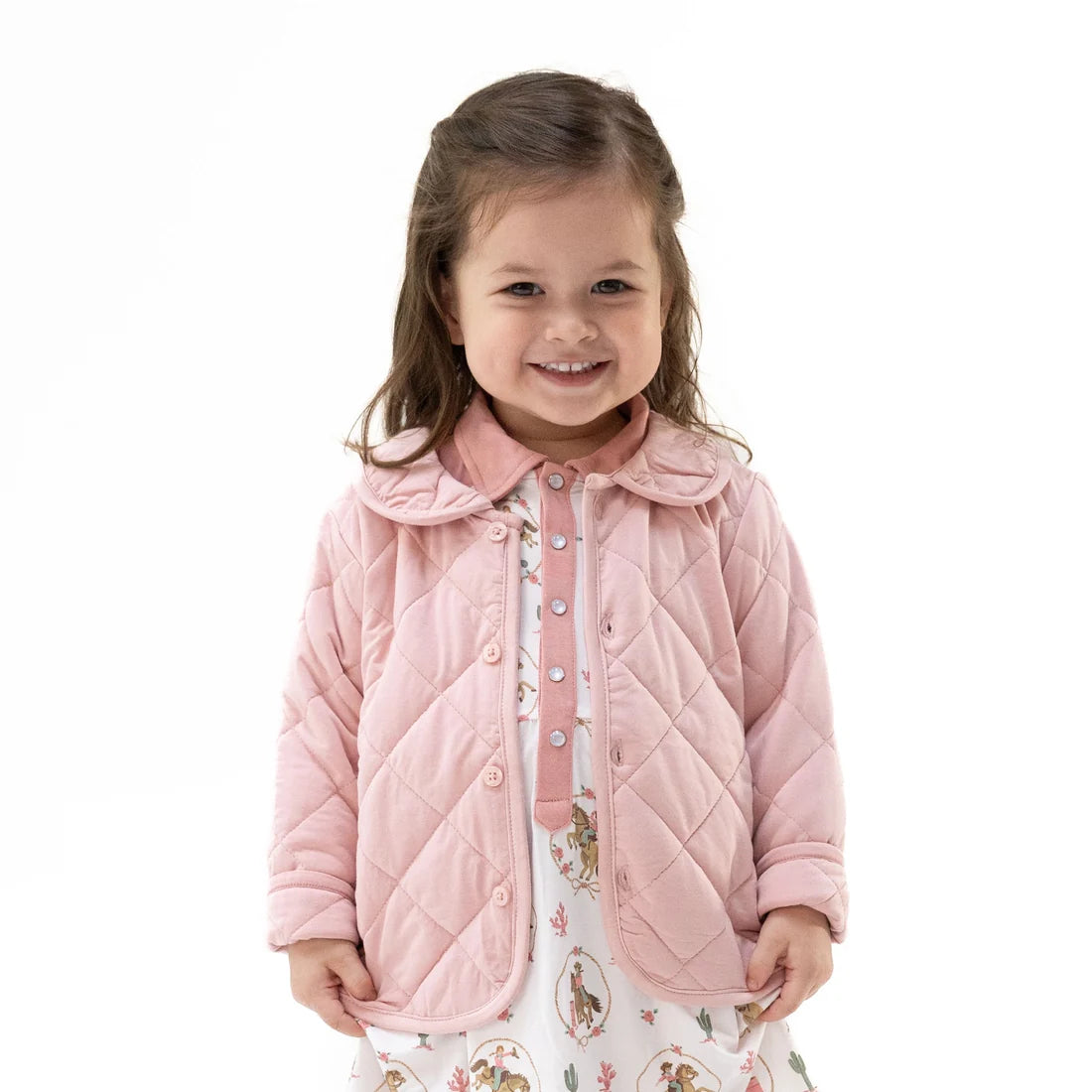 Angel Dear - Solid Mellow Rose Quilted Jacket