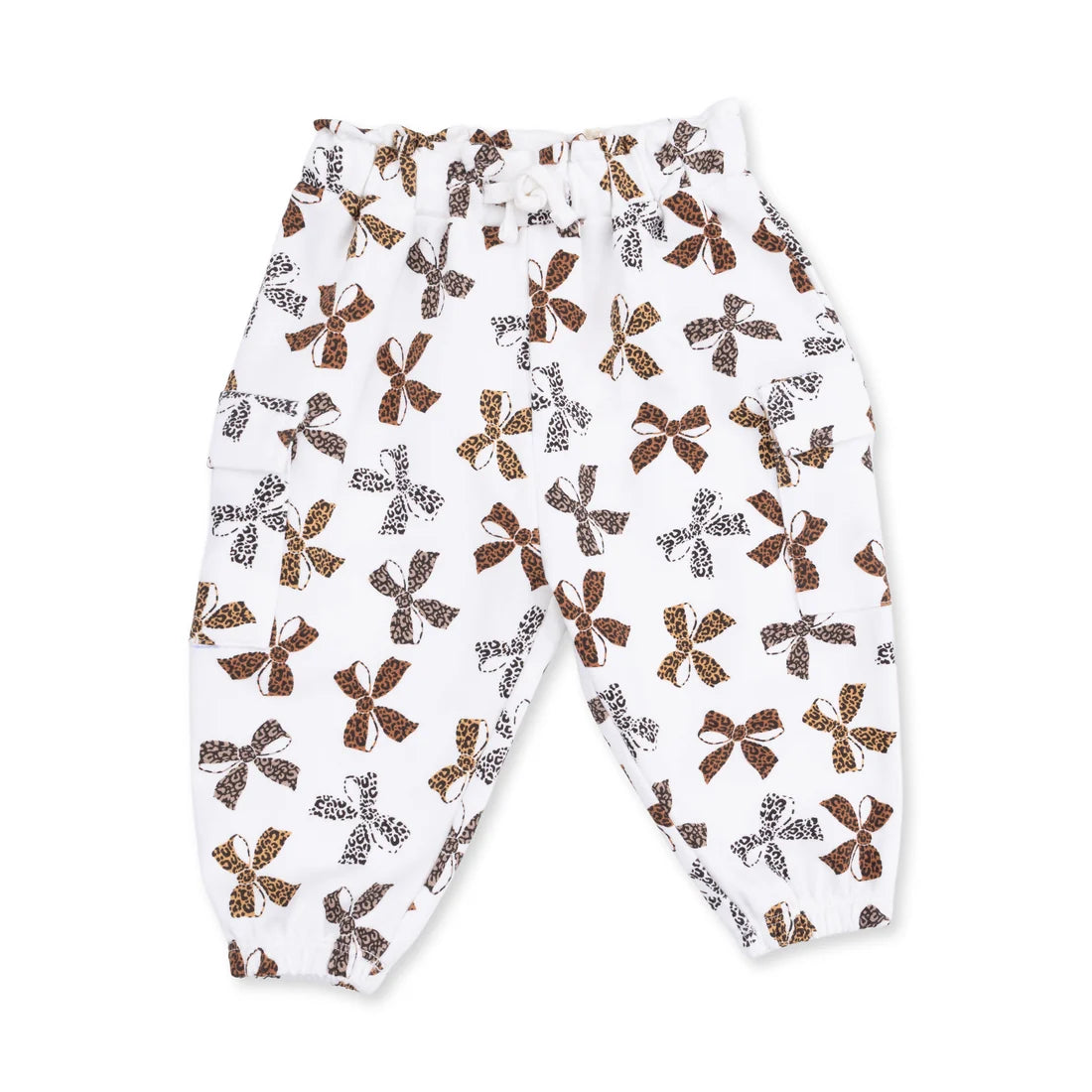 Angel Dear - Leopard French Terry Fashion Cargo Pants