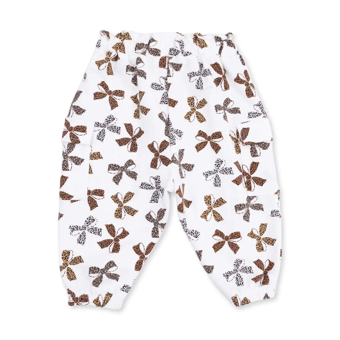 Angel Dear - Leopard French Terry Fashion Cargo Pants