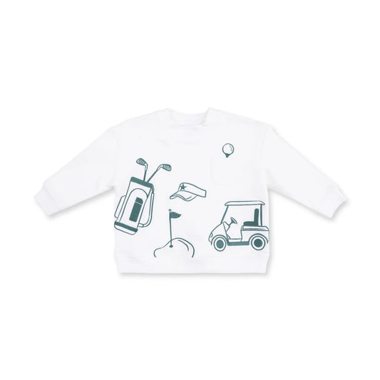 Angel Dear - Golf Drop Sleeve Sweatshirt White