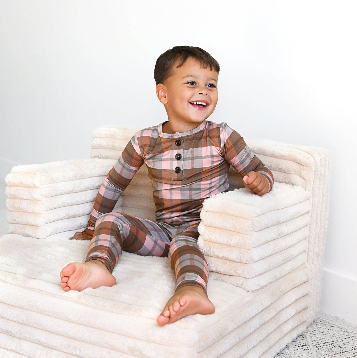 Gigi and Max - Asher TWO PIECE Bamboo Plaid PJ Set