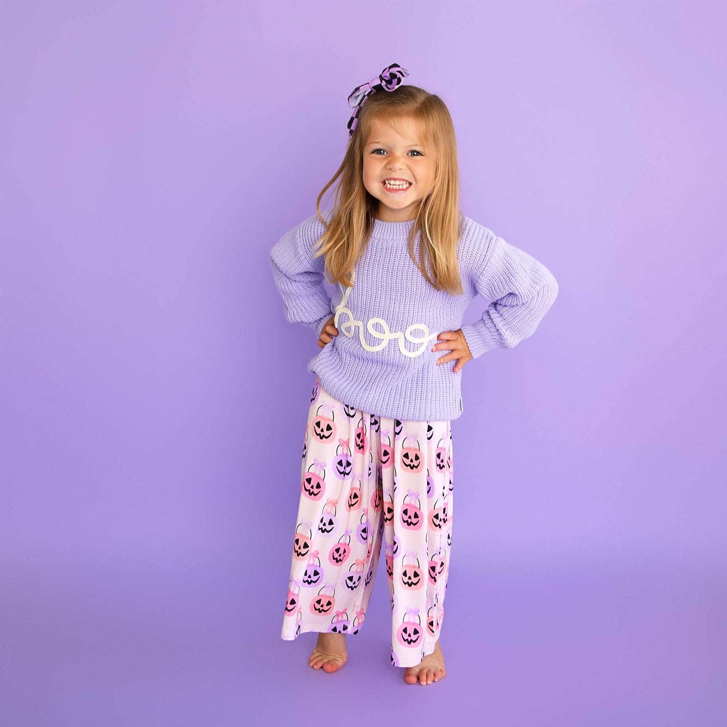 Gigi and Max - BOO Purple Knit Sweater - Halloween
