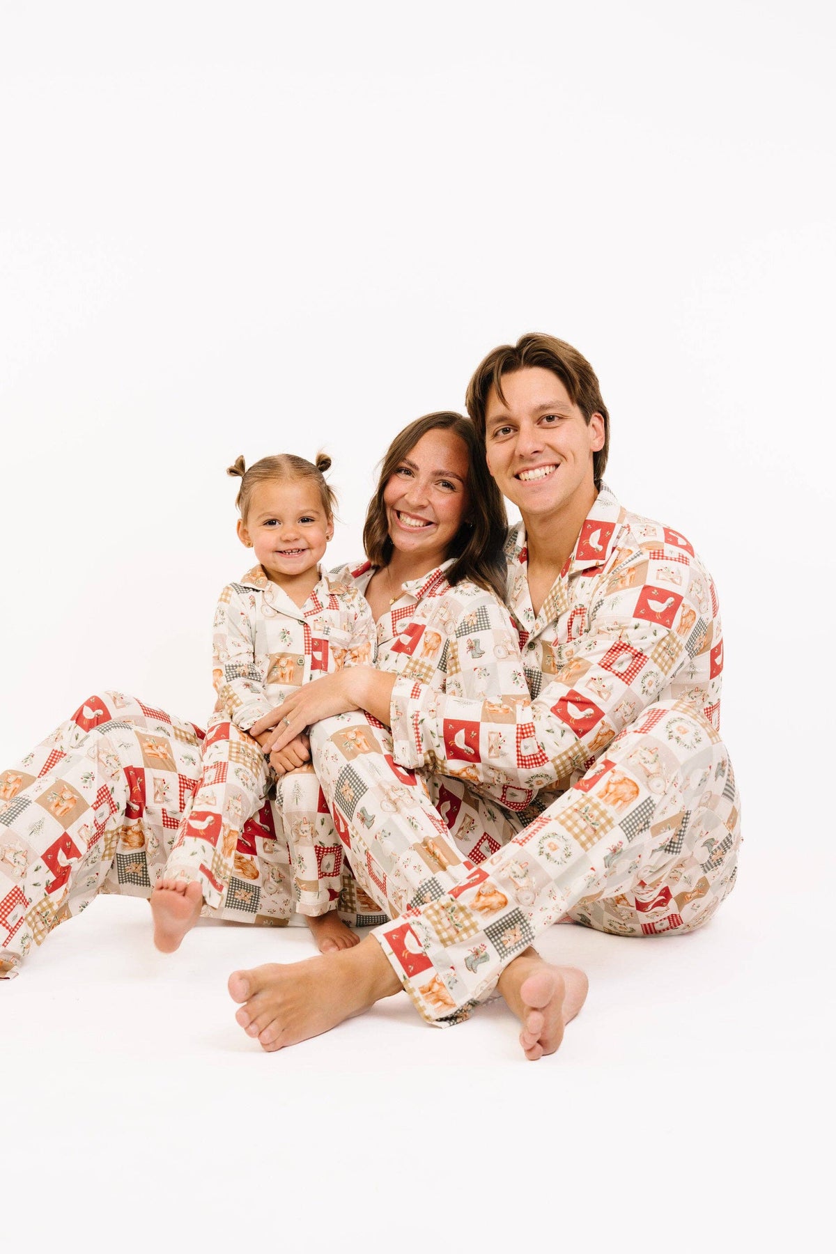 Little One Shop - Country Christmas Kid Long Sleeve Bamboo Button Up Set