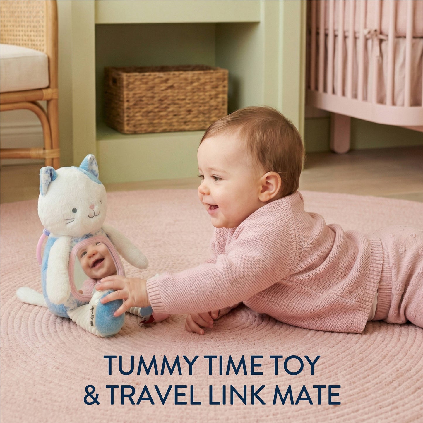Itzy Ritzy - Itzy Bitzy Mirror™ Sensory Tummy Time Mirror - Kitty