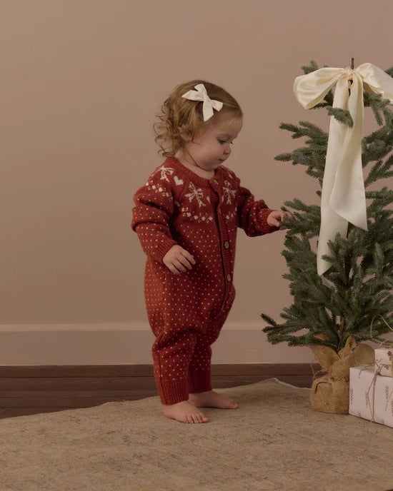Rylee + Cru - Fair Isle Romper || Ruby