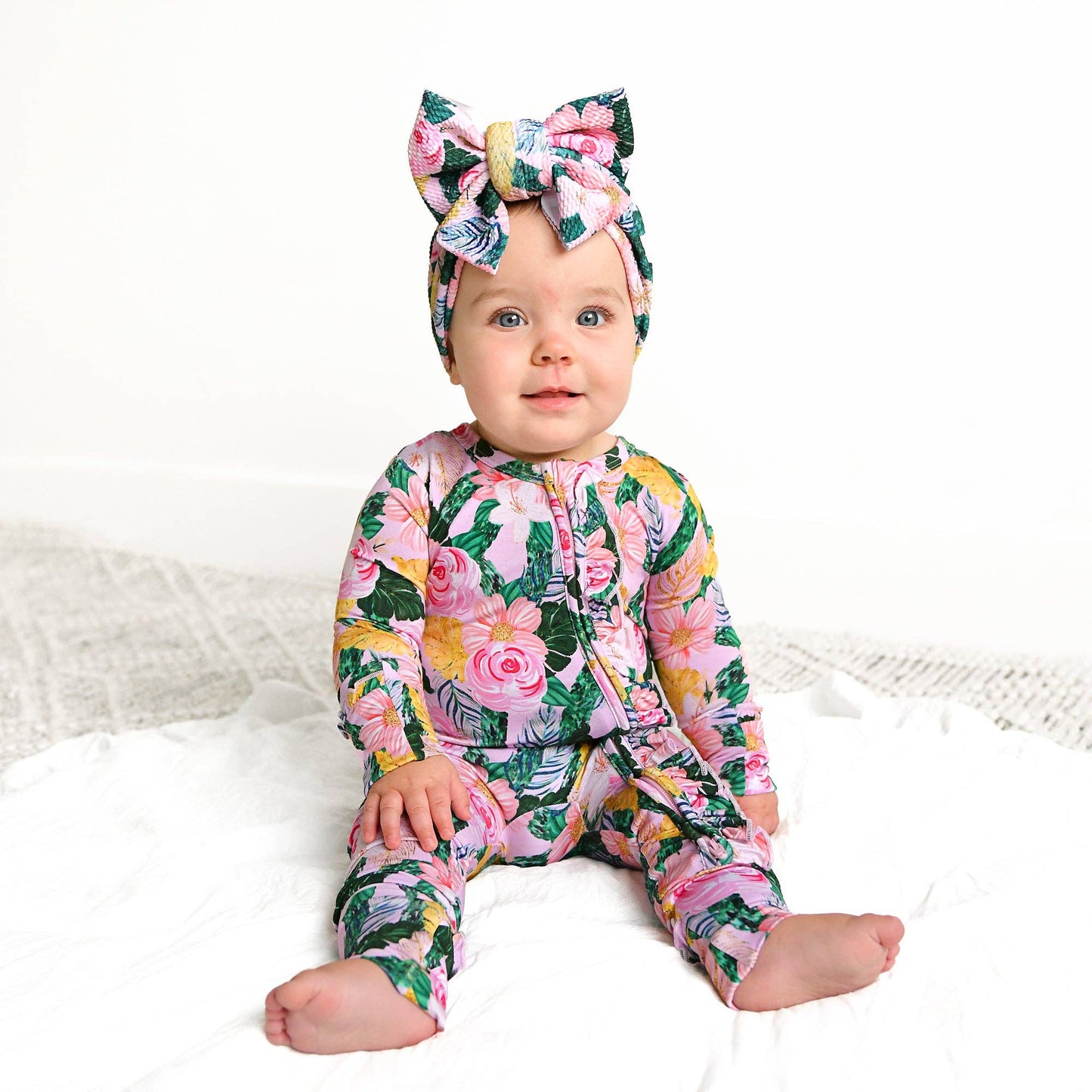 Gigi and Max - Luana Ruffle Zip Bamboo One Piece Floral