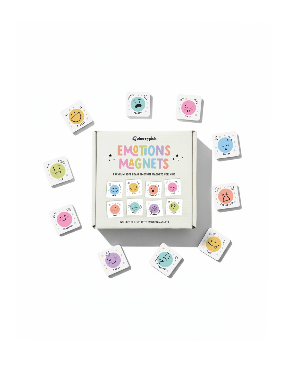 Cherrypick - Emotions Magnets - Soft Foam Magnets (20pc set)