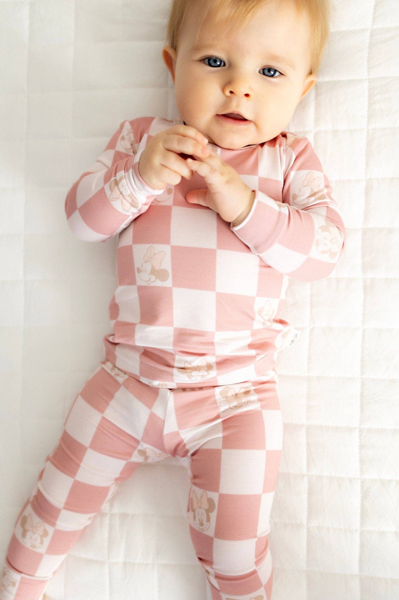 Sweet Ellie Sue - Minnie Mouse Rose Checkers Pajamas