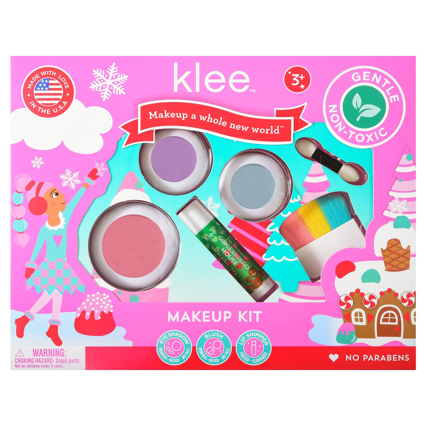 Klee Naturals - Snazzy Santa - Holiday 4PC Mineral Makeup Kit: Sparkly Reineer
