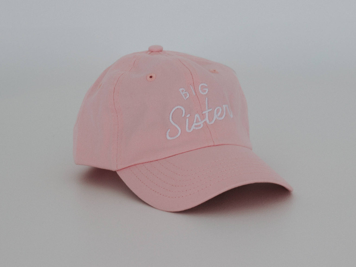 Gladfolk - Big Sister Pink Twill Hat • Modern Girls Cap for New Sisters