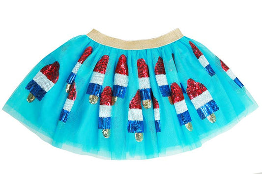 Sparkle Sisters by Couture Clips - Firecracker Ice Pop Sequin Tutu