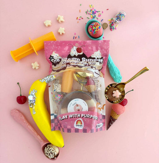 Earth Grown KidDoughs (KidDoughs by EGKD) - Ice Cream Sundae KidDough Play Kit