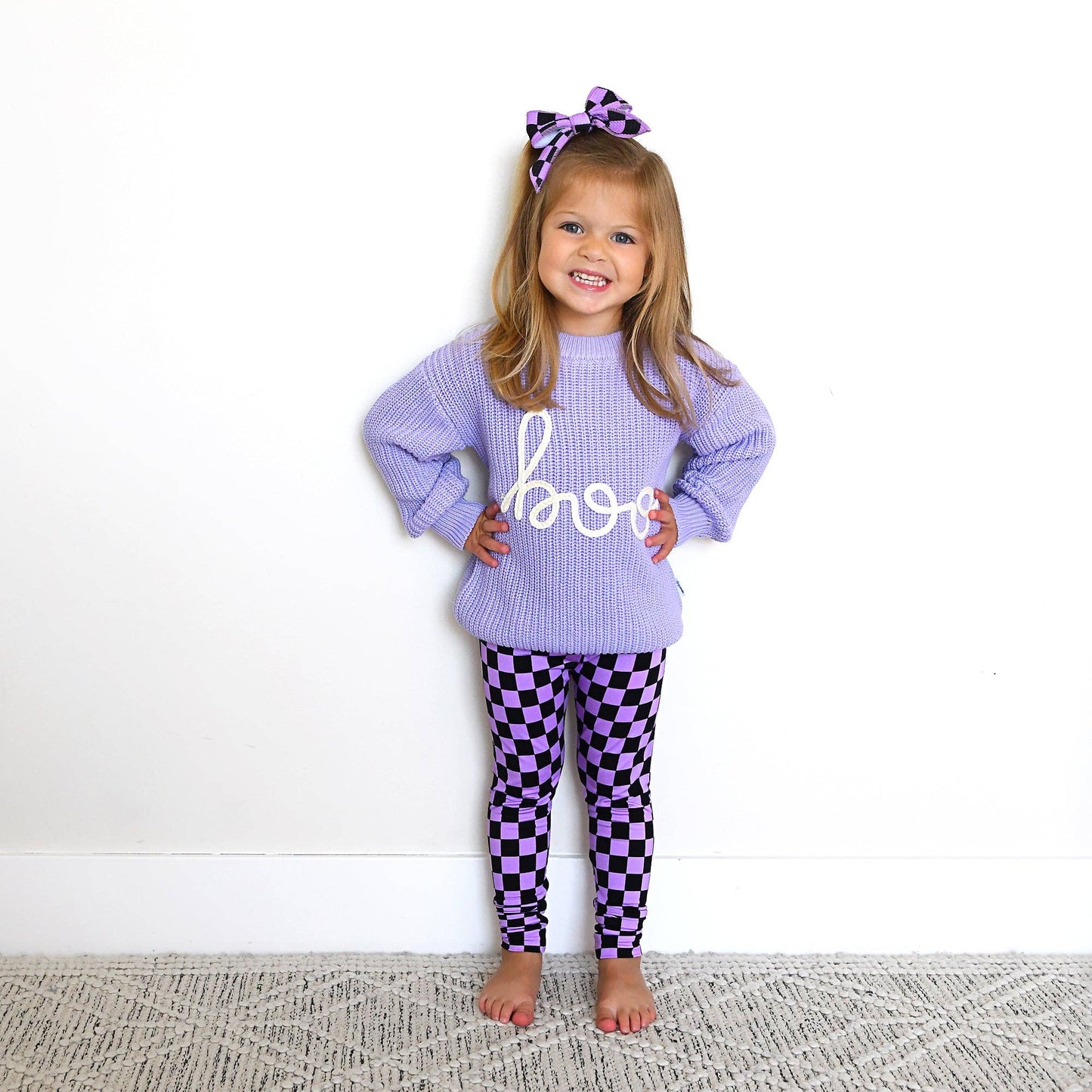 Gigi and Max - Hadley LEGGINGS Bamboo Checks Toddler Clothing