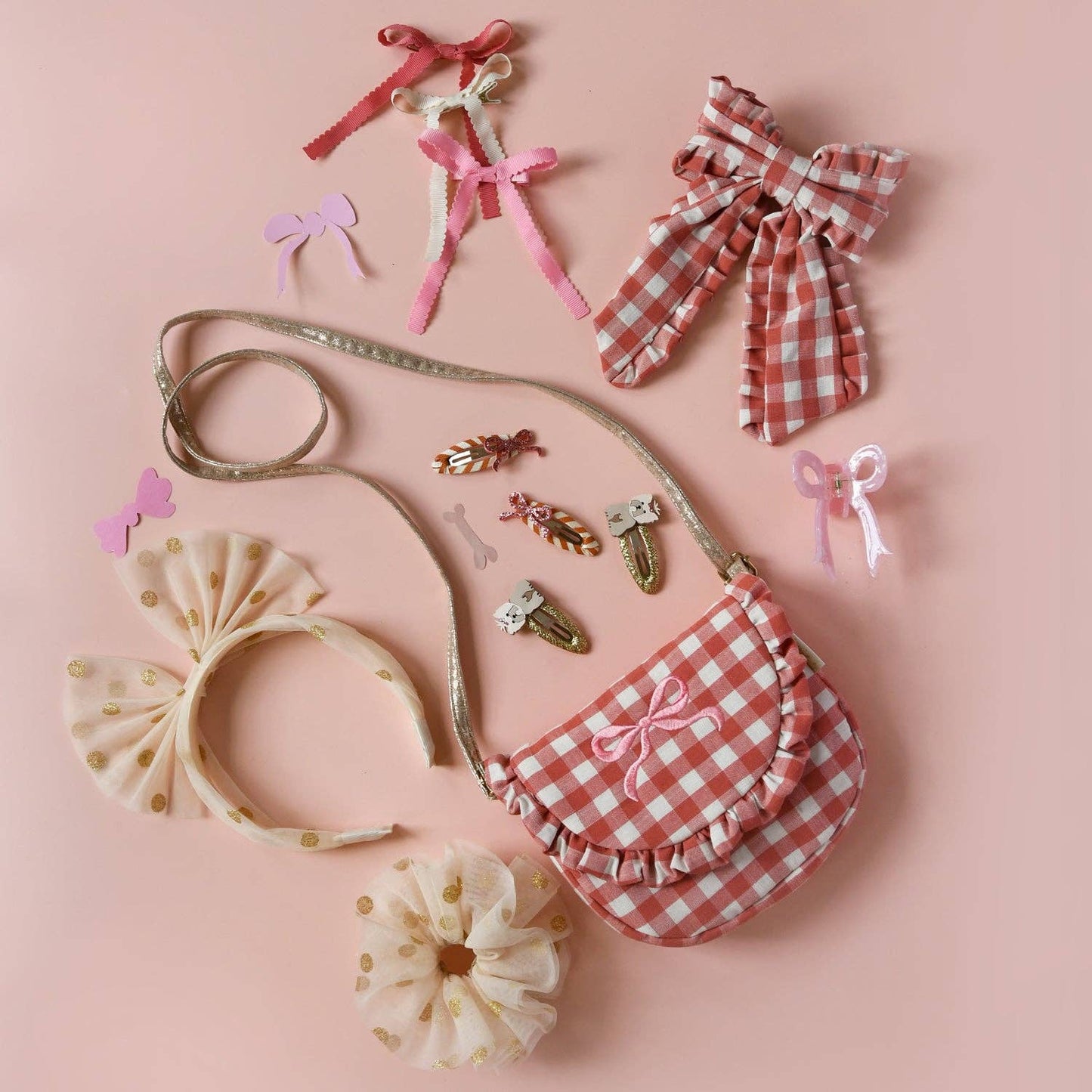 Rockahula Kids US - Gingham Ruffle Long Bow Clip