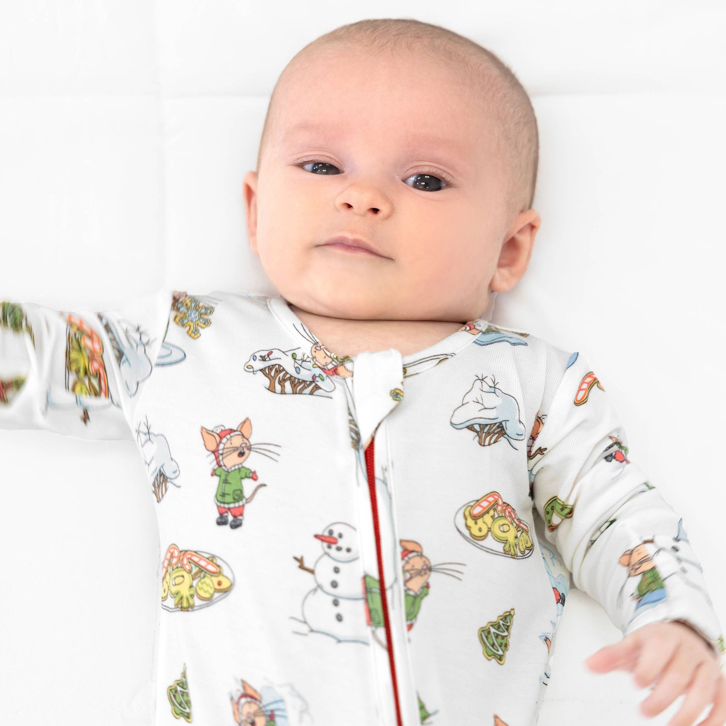 Bellabu Bear - If You Give A Mouse A Cookie Christmas Bamboo Convertible Footie