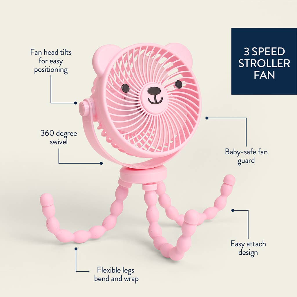 Itzy Ritzy - Itzy Breeze 3-Speed Stroller Fan™: Pink