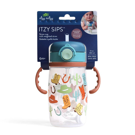 Itzy Ritzy -  Itzy Sips™ - Straw Cup With Snap-Close Lid: Giddy Up!