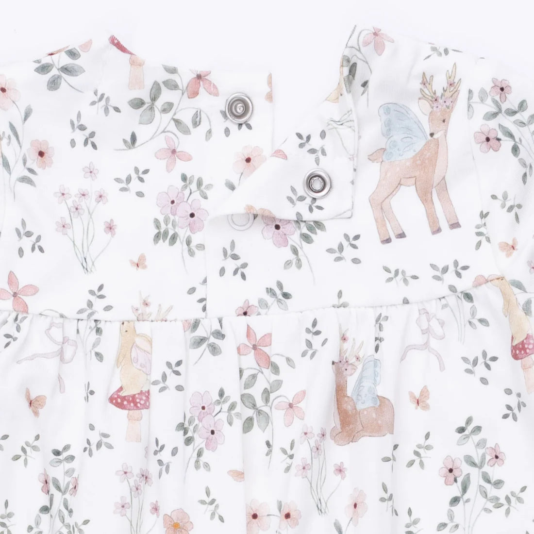 Angel Dear - Enchanted Woodland Smocked Long Sleeve Romper