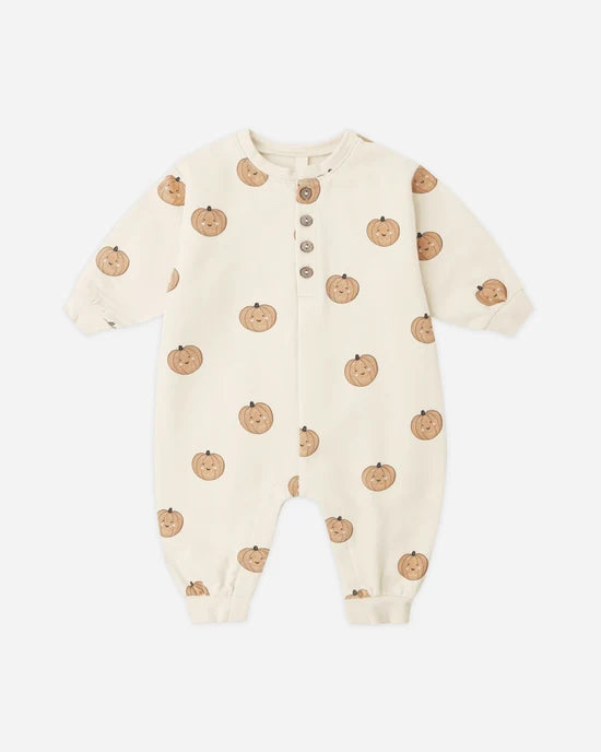 Quincy Mae - Relaxed Fleece Jumpsuit || Pumpkins