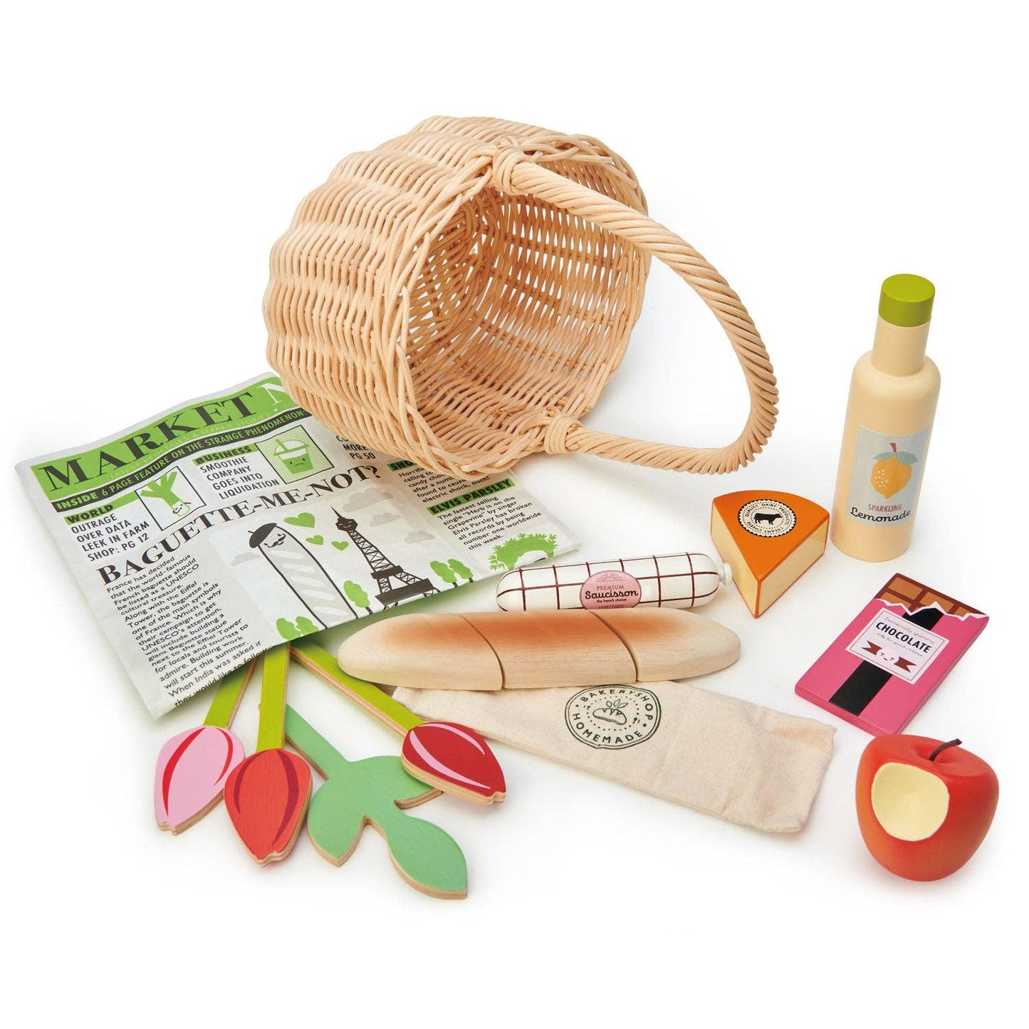 Tender Leaf Toys - Wicker Shopping Basket