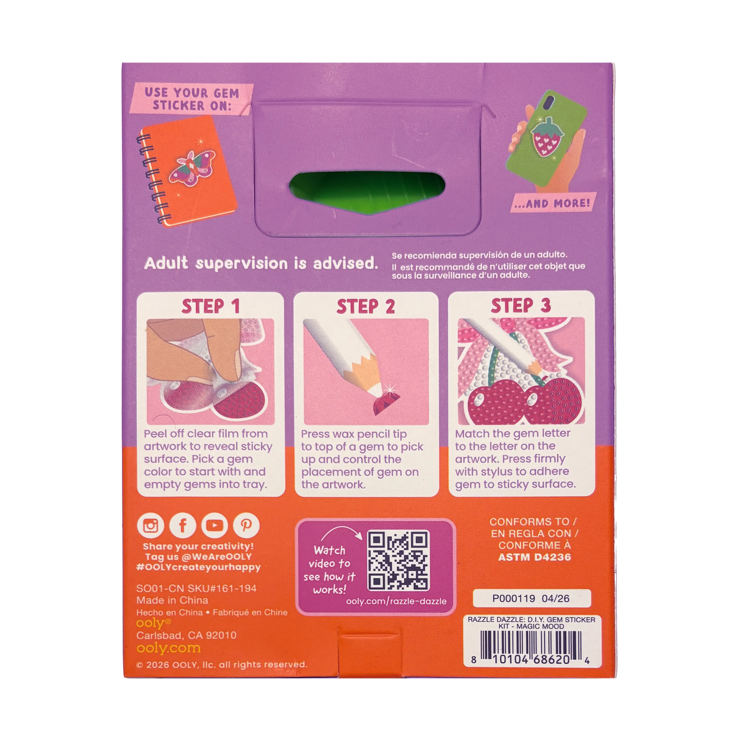 OOLY - Mini Razzle Dazzle DIY Gem Sticker Kit - Magic Mood