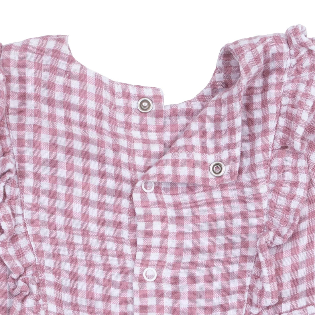 Angel Dear - Berry Gingham Long Sleeve Ruffle Dress & Legging
