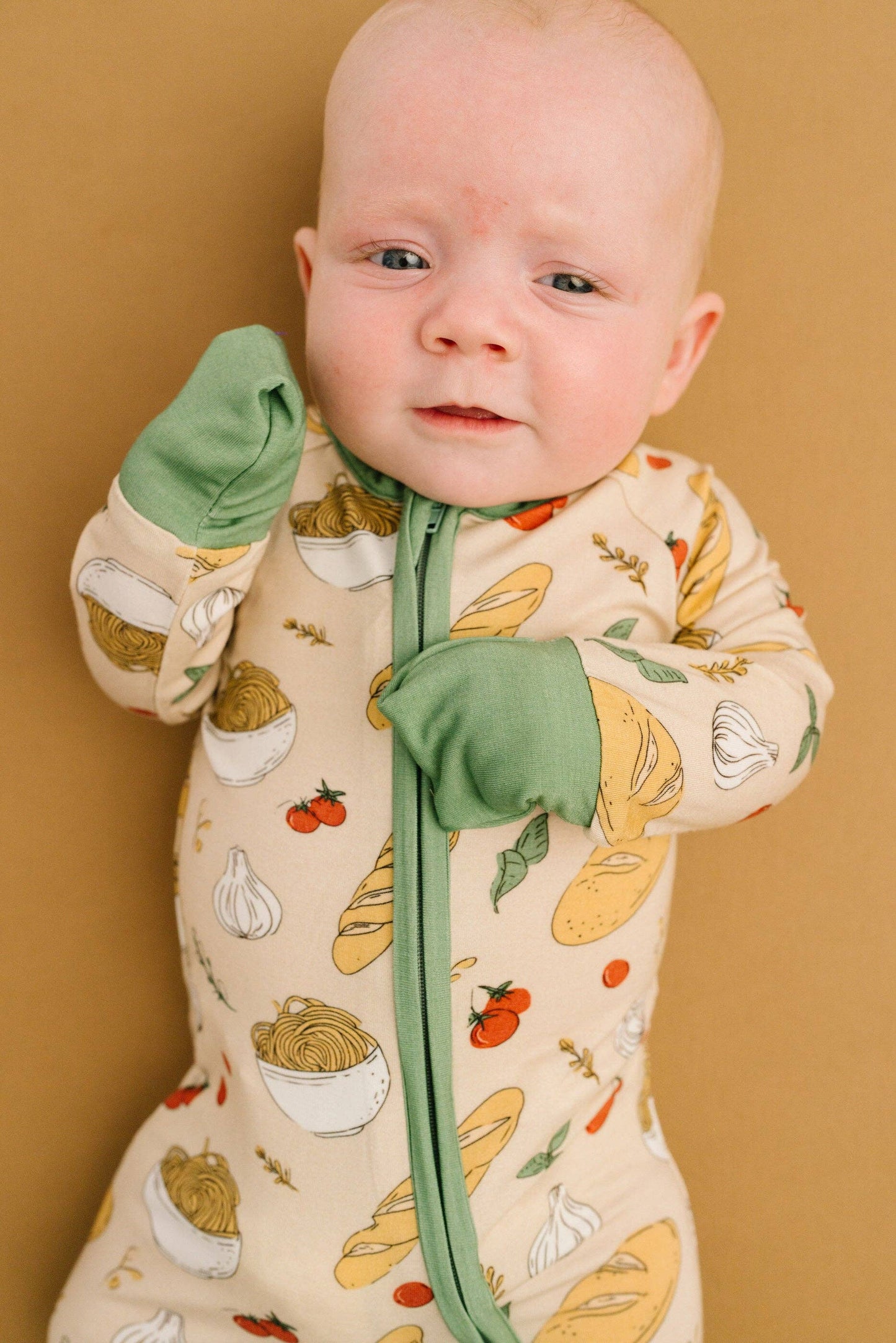Little One Shop - Pasta Party Bamboo Zip Sleeper PJ