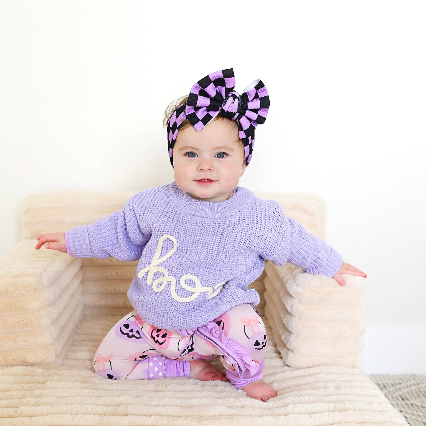 Gigi and Max - BOO Purple Knit Sweater - Halloween