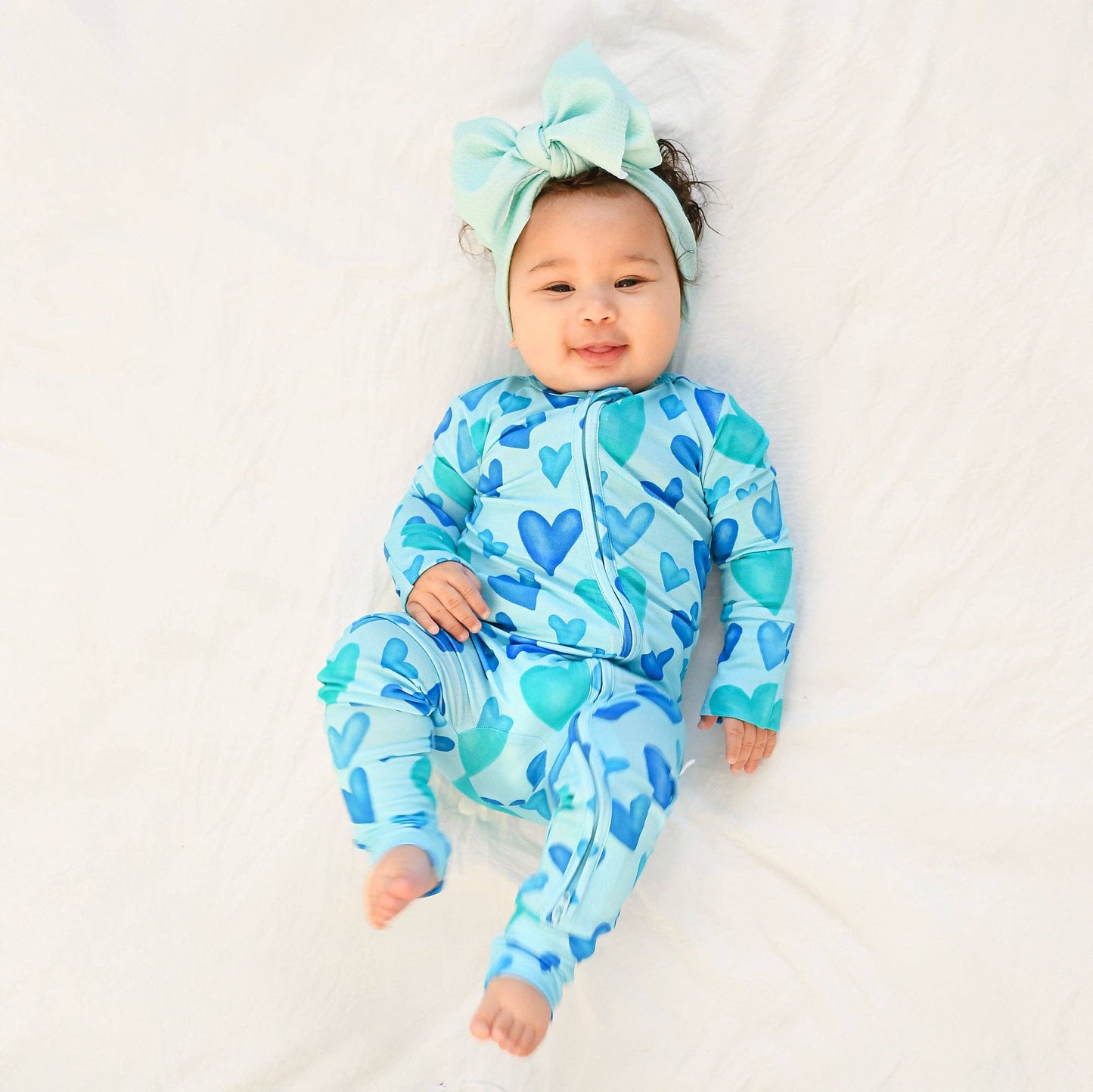 Gigi and Max - Cruz Zip Valentines Day Bamboo One Piece Two Way Zipper Baby