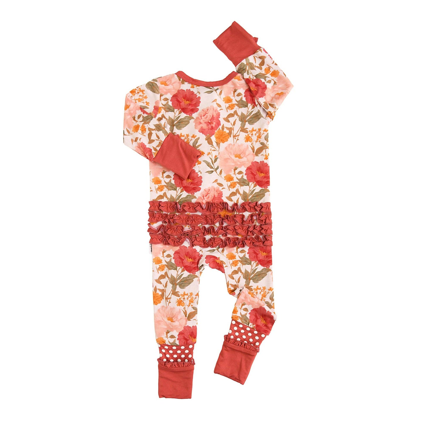 Gigi and Max - Felicity - Zip Ruffle Bamboo Romper PJ