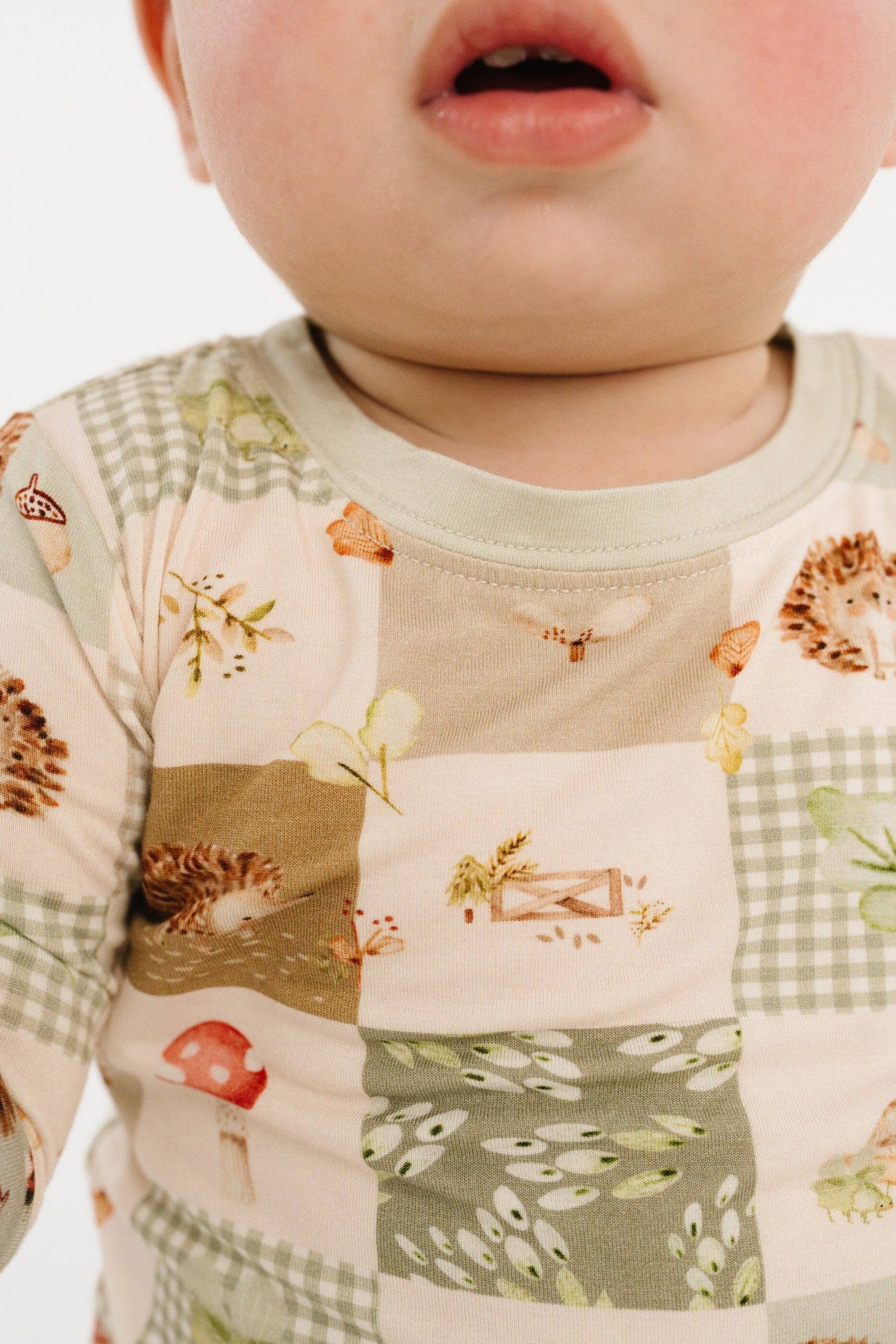 Little One Shop - Hedgehog Patchwork Bamboo PJ Set