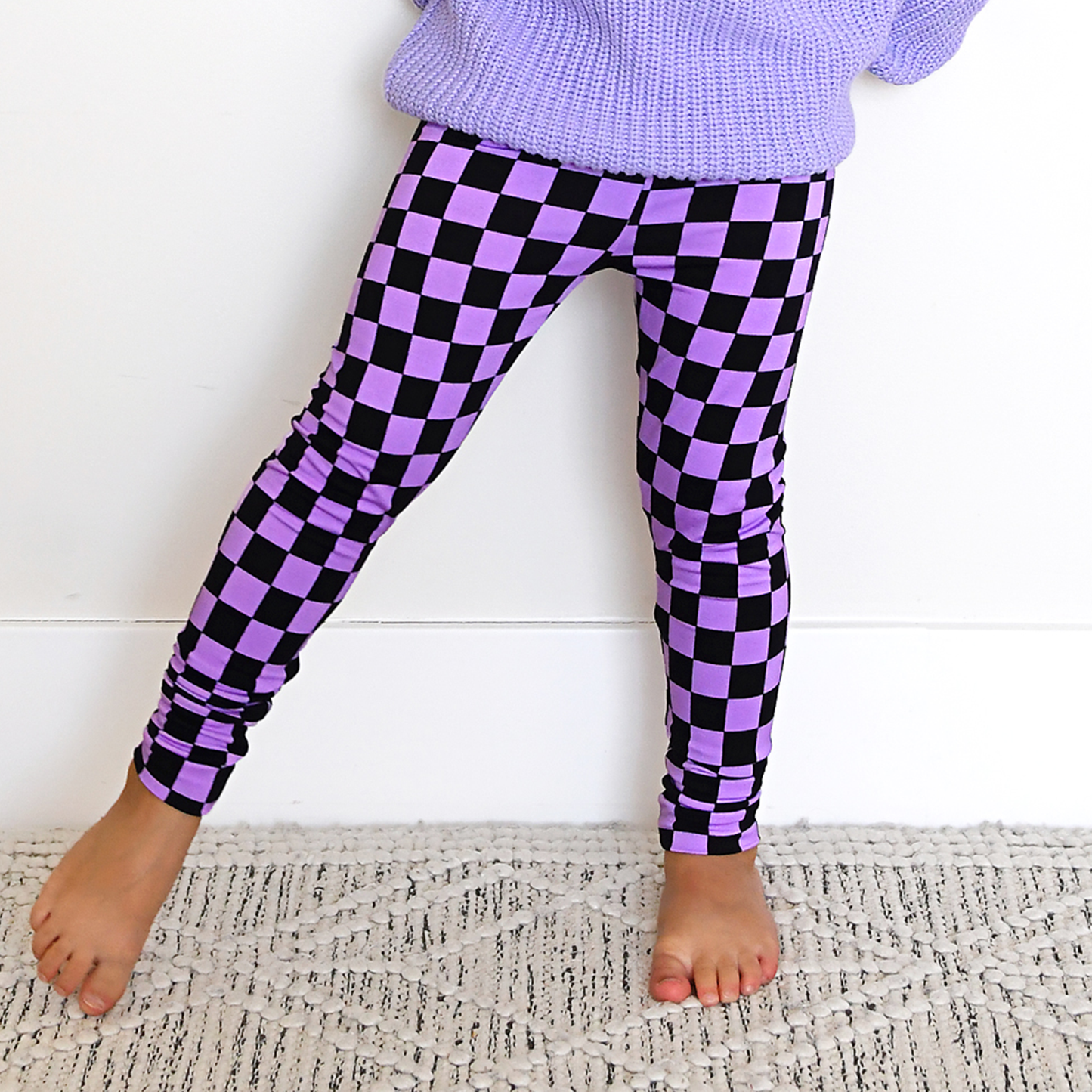 Gigi and Max - Hadley LEGGINGS Bamboo Checks Toddler Clothing