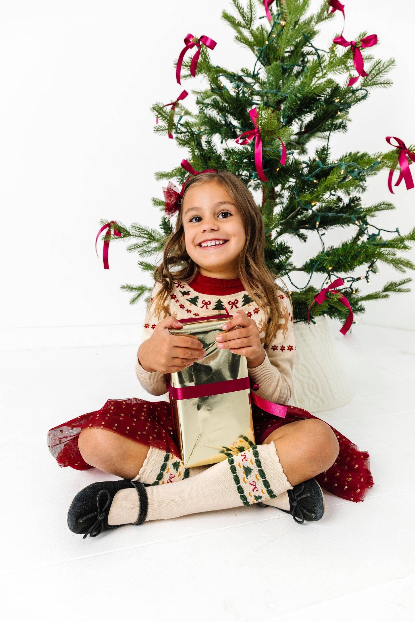 Little Stocking Co. - Vanilla Fair Isle Knee High Socks