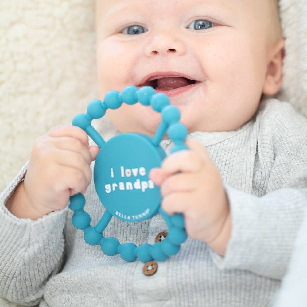 Bella Tunno - I Love Grandpa Happy Teether: Blue