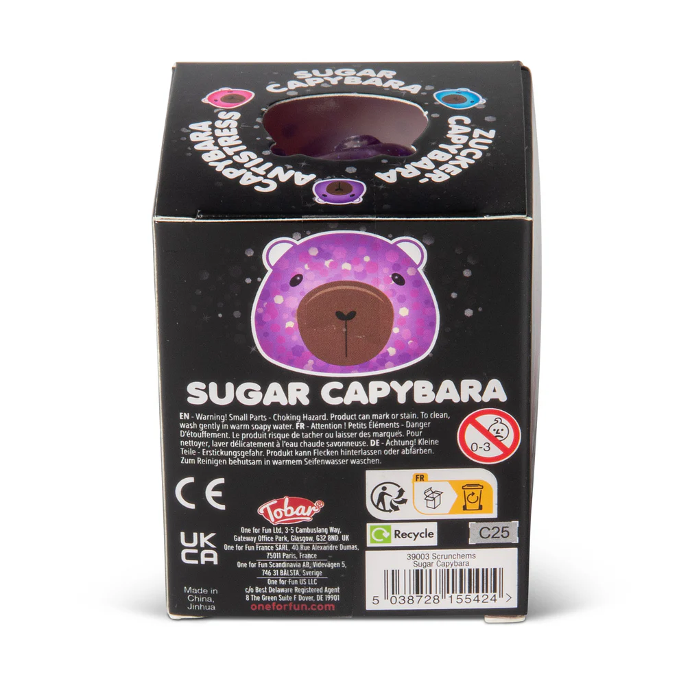 One For Fun - Scrunchems® Sugar Capybara Squishy Fidget Toy (1pc) | Squish (limit 3)
