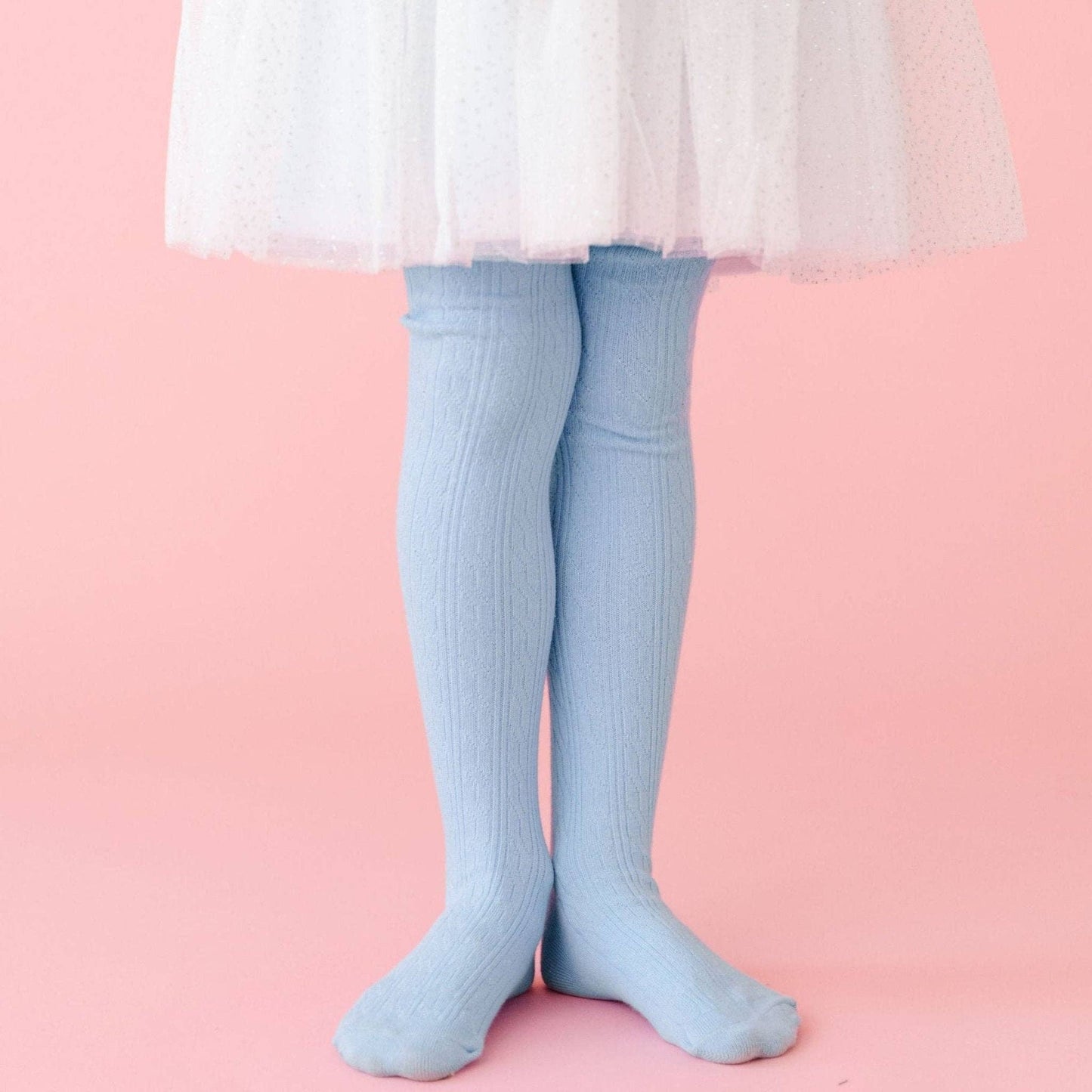 Little Stocking Co. - Bluebell Cable Knit Tights