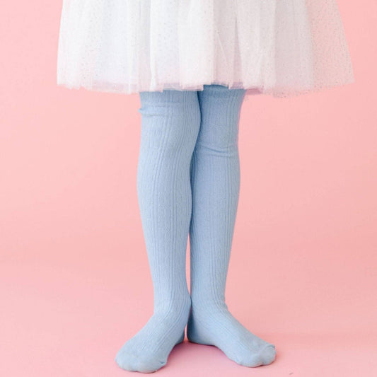 Little Stocking Co. - Bluebell Cable Knit Tights