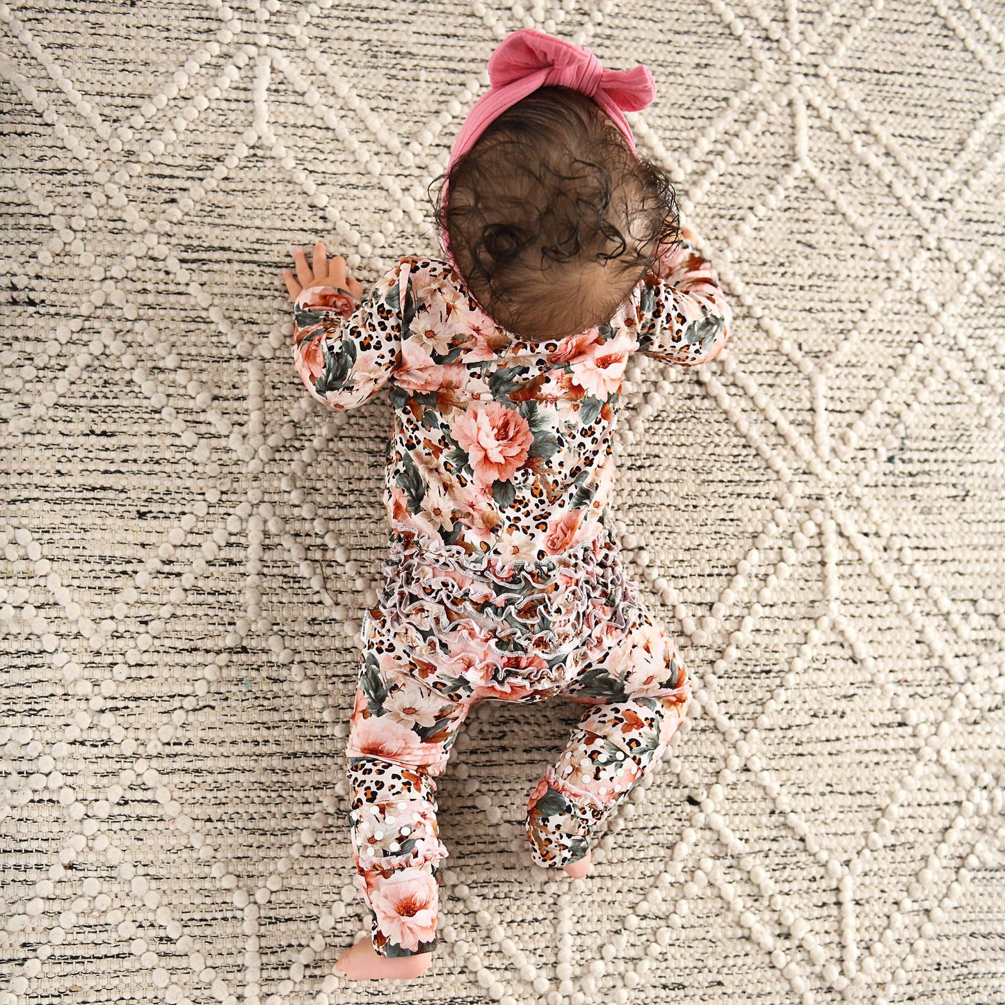 Gigi and Max - Laura - Ruffle Zip Bamboo Romper PJ
