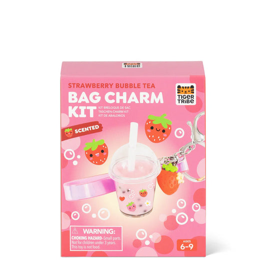 Tiger Tribe - Bag Charm Kit - Strawberry Bubble Tea