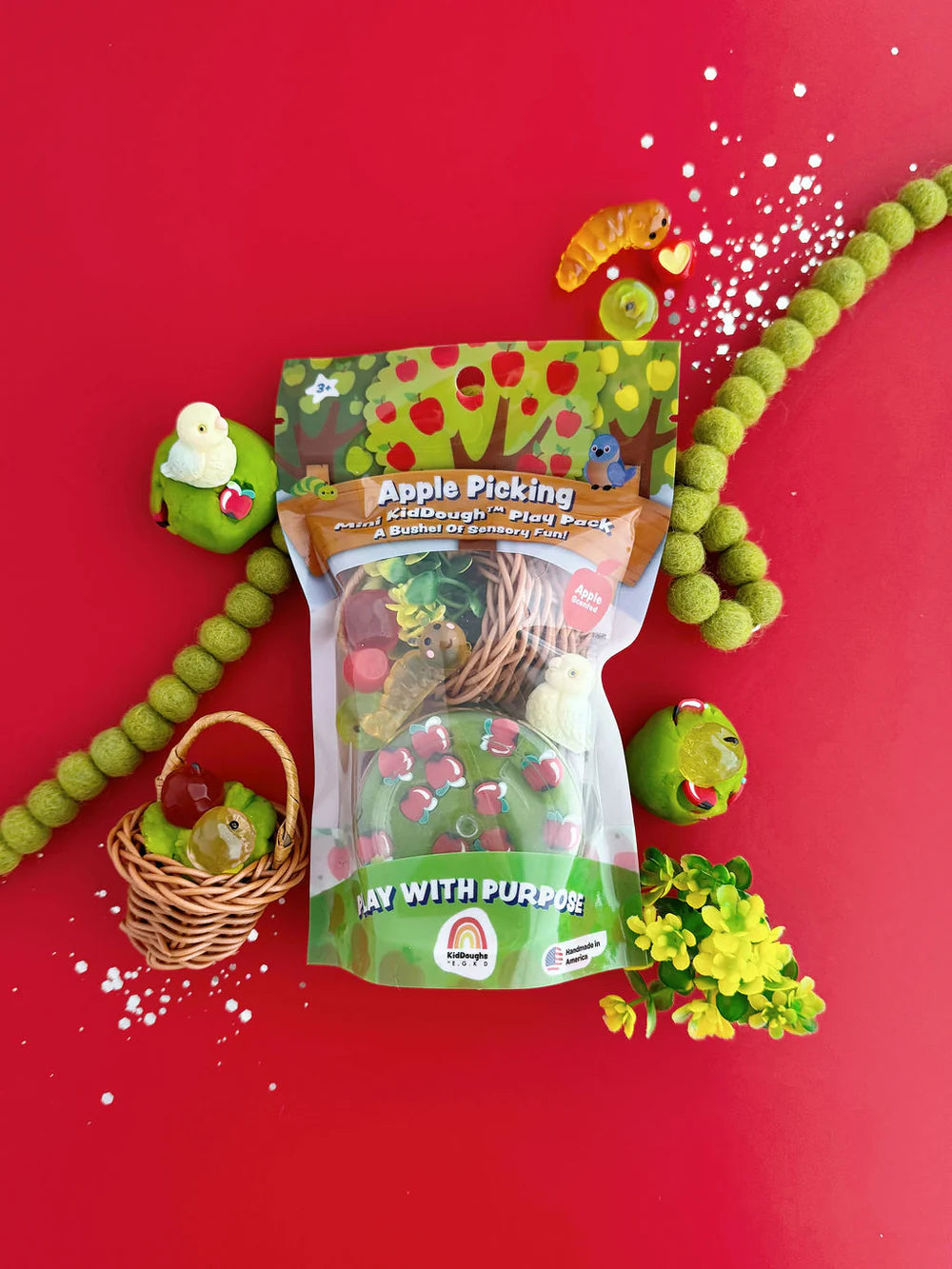 Earth Grown KidDoughs - Apple Picking Mini Play Pack