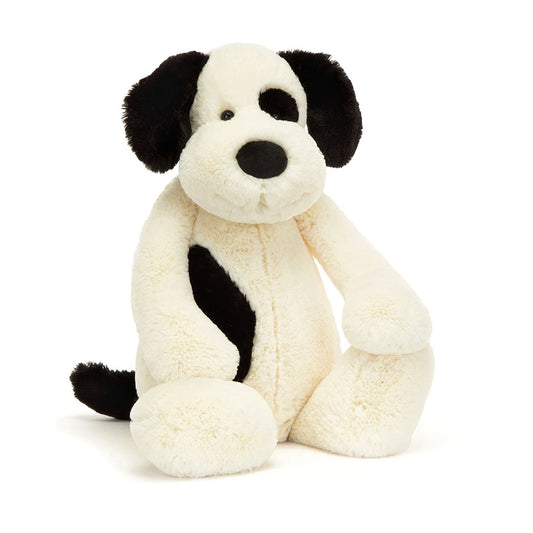Jellycat - Bashful Rufferty Black & Cream Puppy Really Big