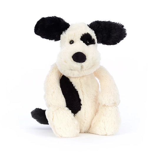 Jellycat - Bashful Black and Cream Puppy Original (Medium) (limit 1)