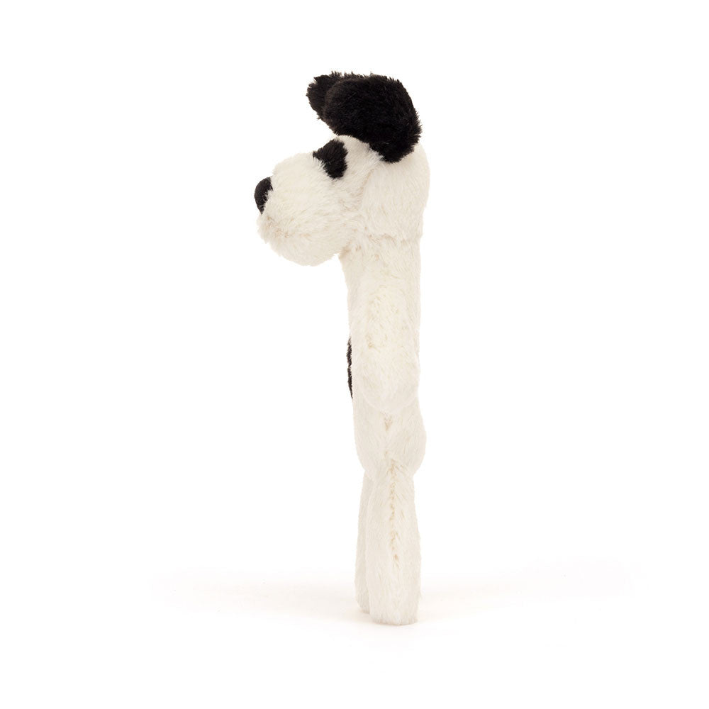 Jellycat - Bashful Black and Cream Puppy Ring Rattle