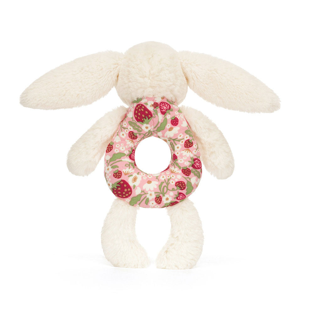 Jellycat - Blossom Cream Bunny 'Berry' Ring Rattle
